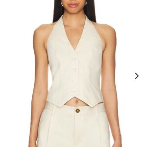 Lovers + Friends Cream Halter Blouse
